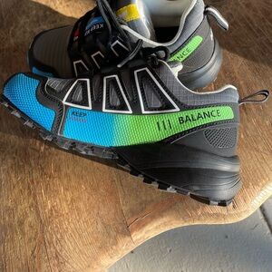 Hike Balance Black and Blue Sneakers